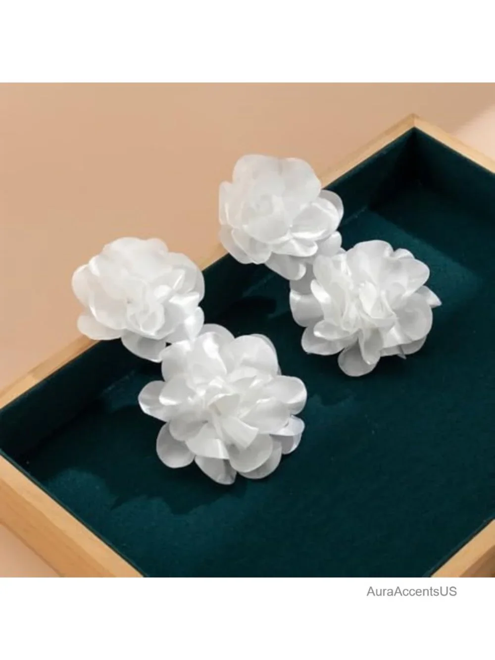 Chunky Big Flower Earrings Women's Floral Statement Dangle Drop Stud Backing